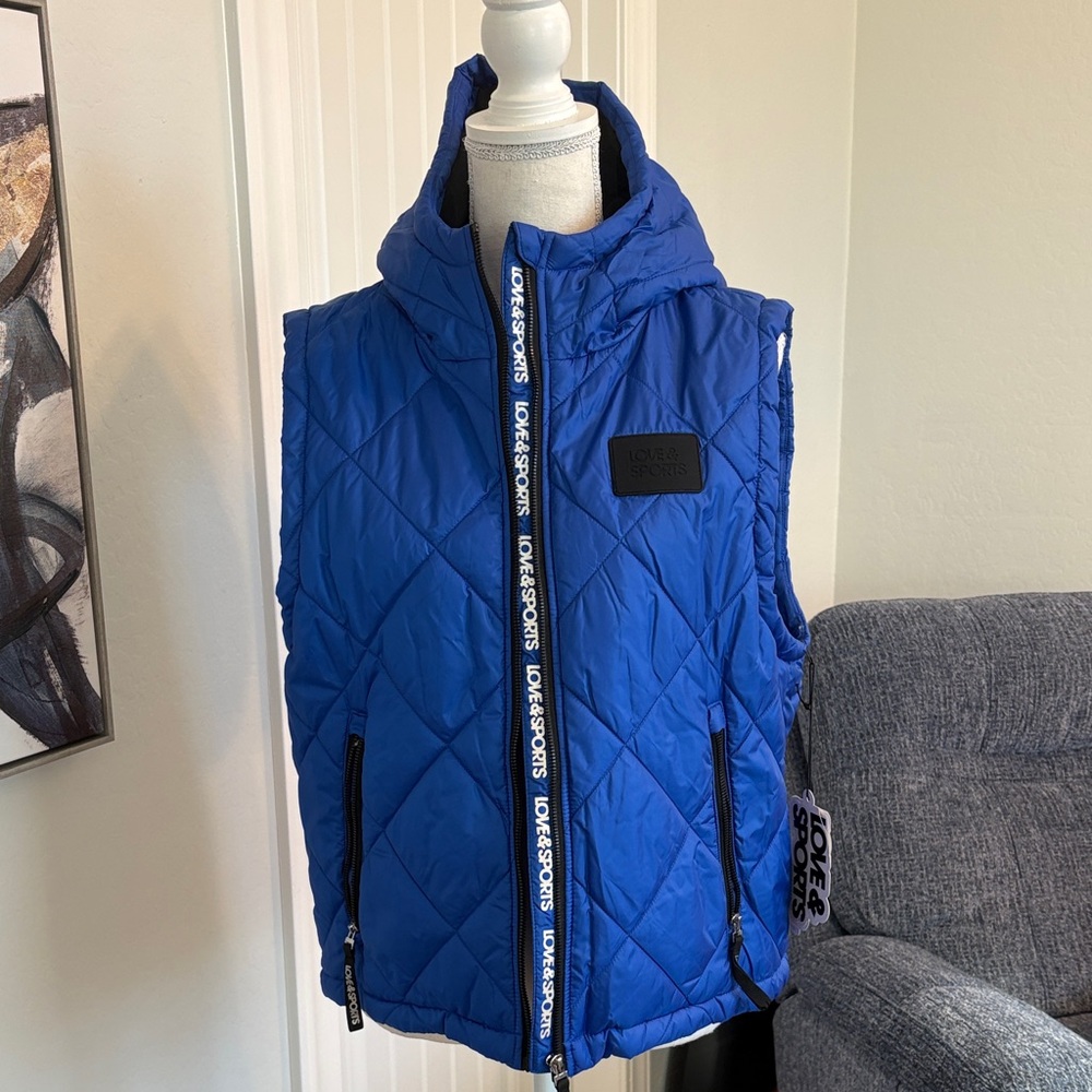 Women’s Blue Quilted Vest